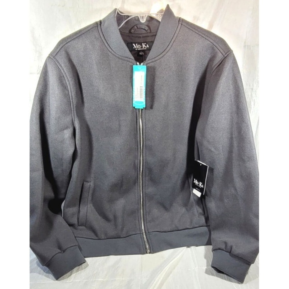 Stitch Fix Mo-KA by Santa Fe Apparel Faux Wool Bomber Jacket - Charcoal - Large